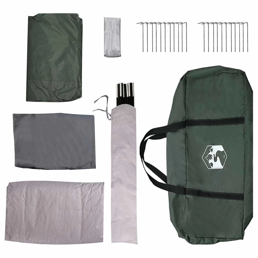 Tenda a tunnel con tetto Verde militare 370 x 275 x 210 cm 42028680