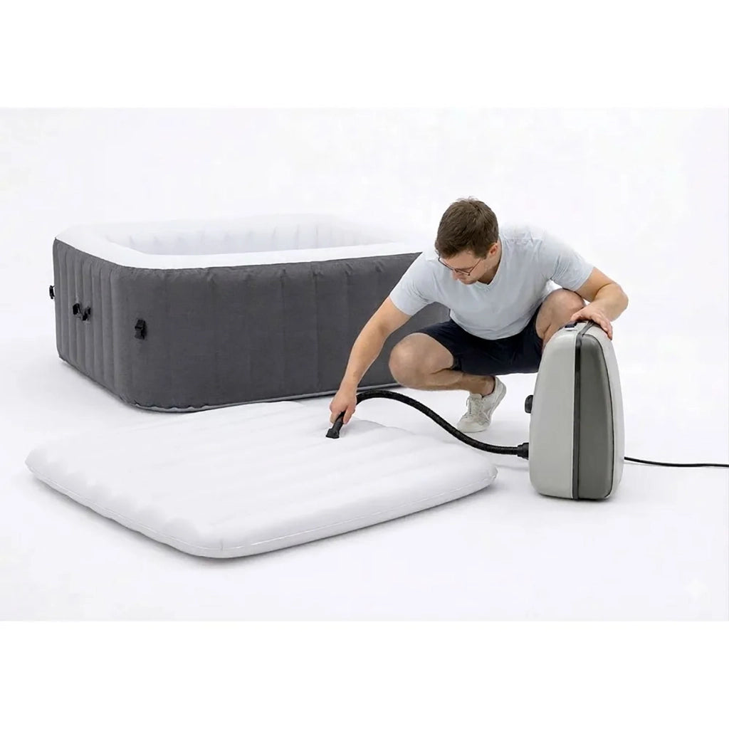 Vasca Idromassaggio Piscina Spa Gonfiabile Armonia 4 Adulti 682 L in PVC Grigio