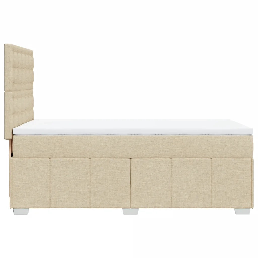 Giroletto a Molle con Materasso Crema 80x200 cm inTessuto