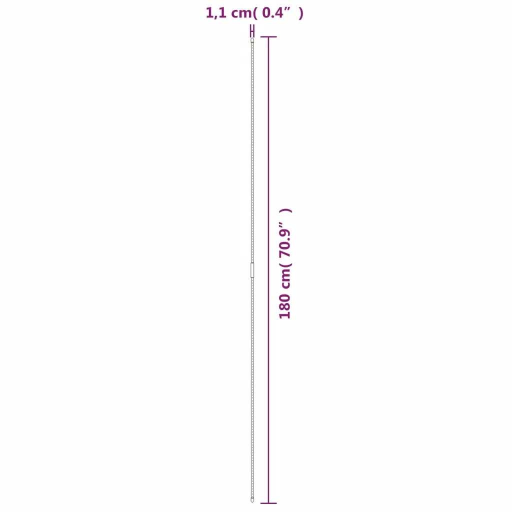 Supporti per Piante da Giardino 30 pz Verde 180 cm Acciaio CFW1570386