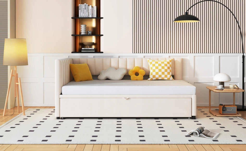 Divano letto angolare - Xylo - 90/180x200 - Beige