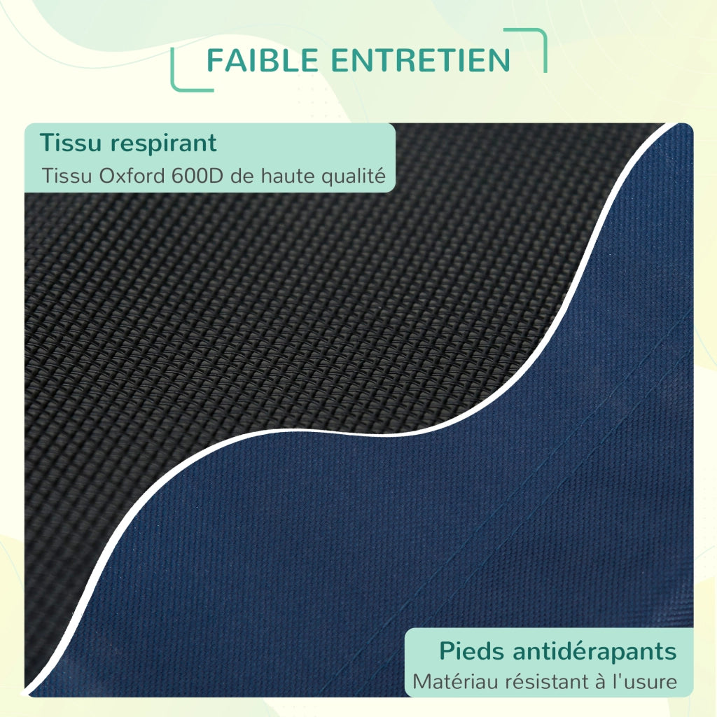 Letto per cani e gatti ¨C zephmum ¨C 76x61x18 cm blu marino nero