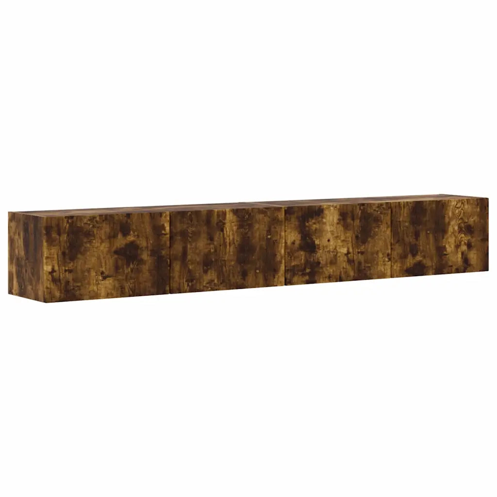 Mobile TV da parete 2 pcs Rovere fumé 98 x 31 x 29,5 cm 892240