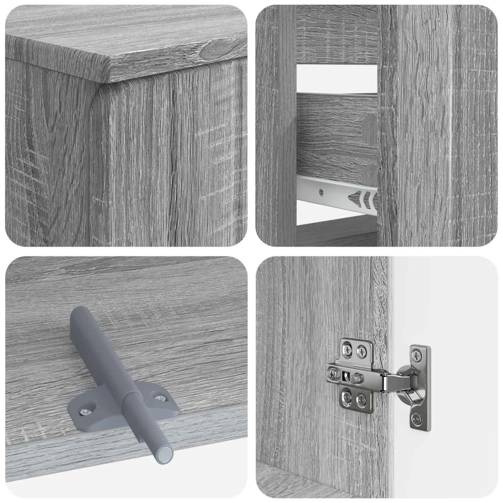 Set di armadietti da bagno in 3 pezzi ZWOLLE Sonoma grigio 3417762