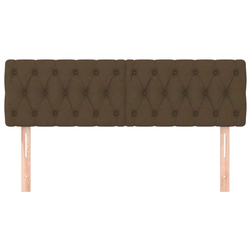 Testiera Marrone Scuro 160x7x78/88 cm in Tessuto 346357