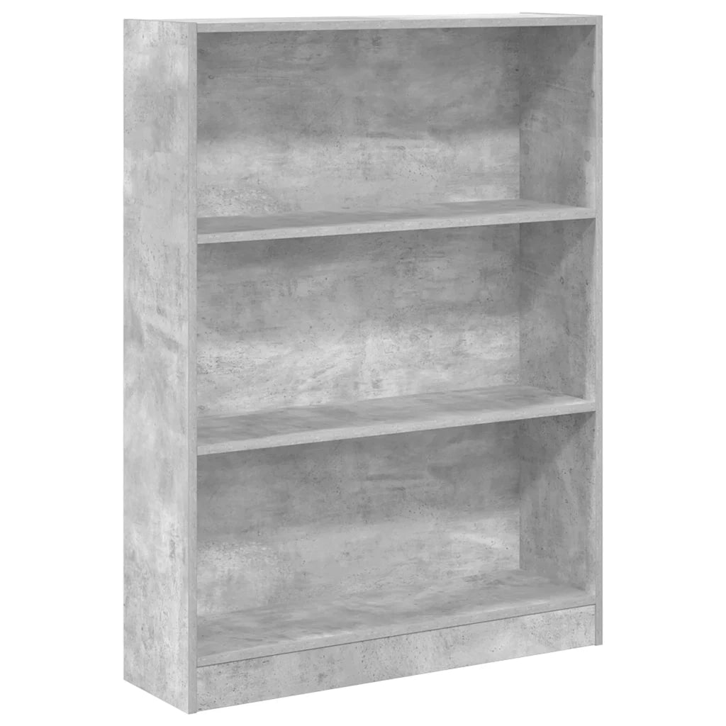Libreria Grigio Cemento 80x24x109 cm in Legno Multistrato 857838