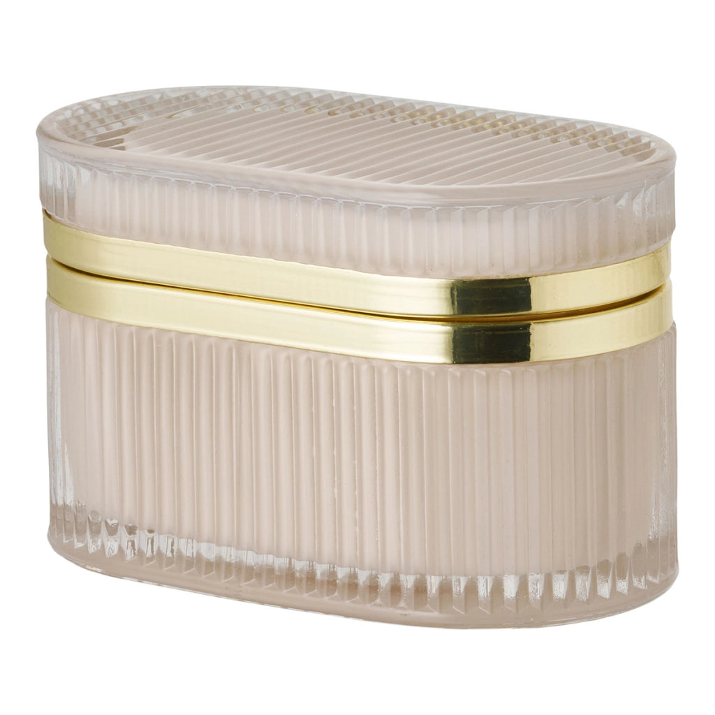 Scatola Portaoggetti Love, Beige, Vetro, 13,5x8x9 cm