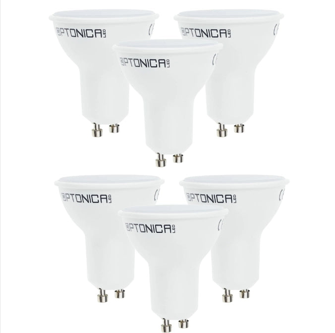 Lampadina dicroica led gu10 6.5 w resa 40watt risparmio energetico 2700k pezzi 6