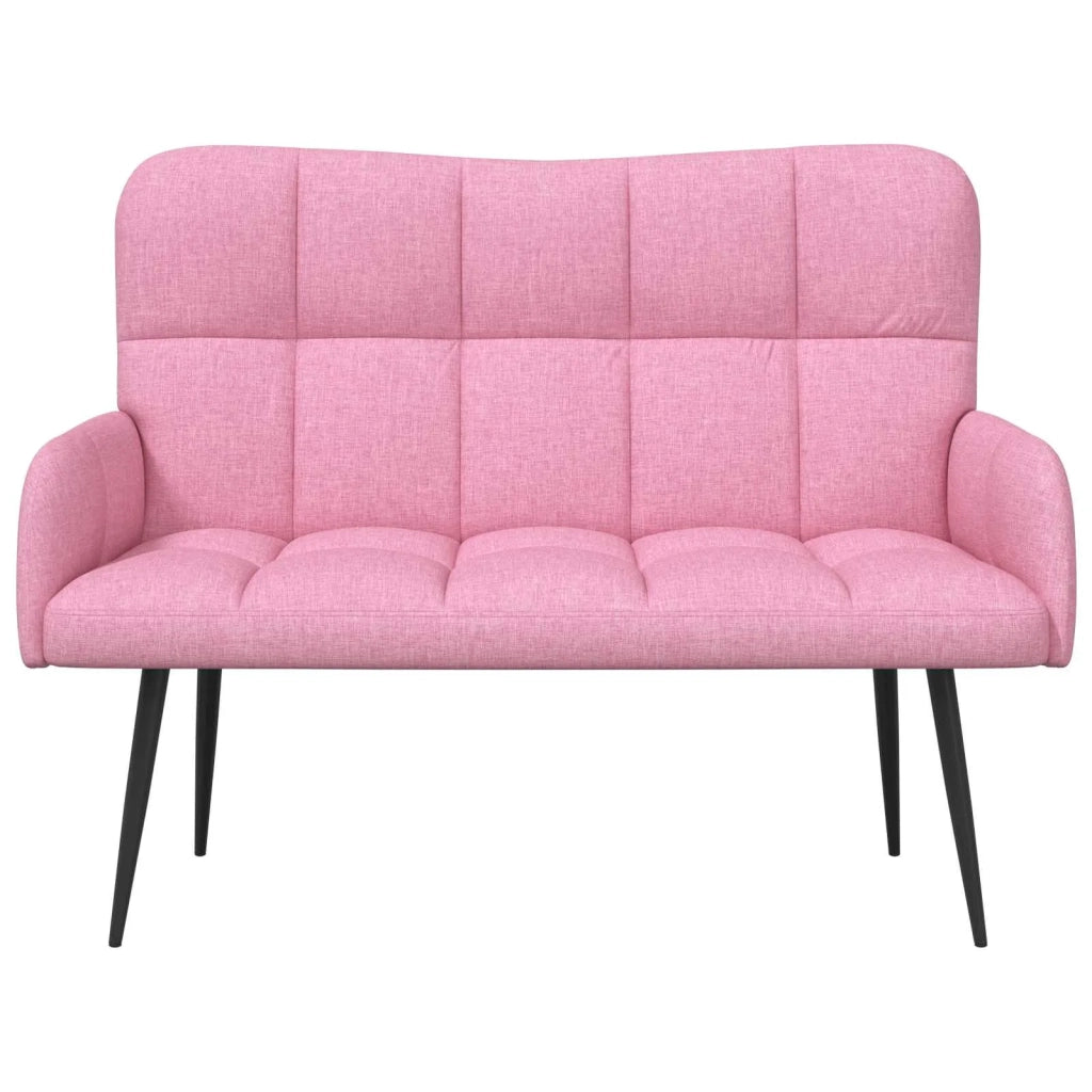 Sofa a Due Posti Rosa 115 x 61 x 87 cm Tessuto