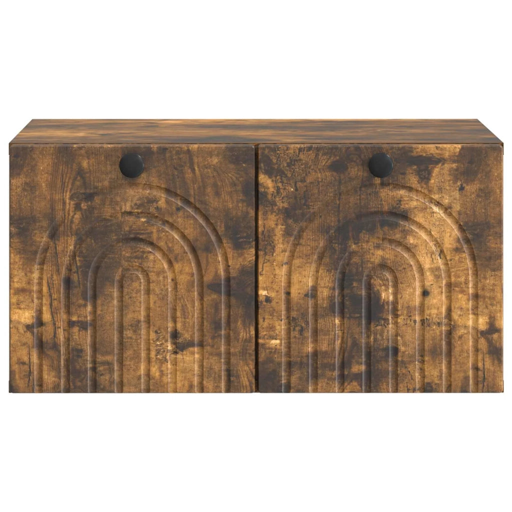 Mobile TV da Muro | Armadietto TV | Mobile Porta TV Rovere Fumo 59,5 x 41 x 30 cm