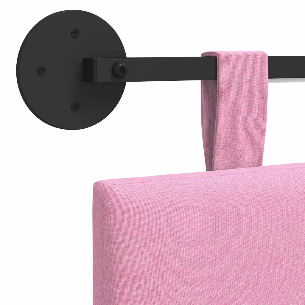 Testiera sospesa Con luce LED Rosa Tessuto