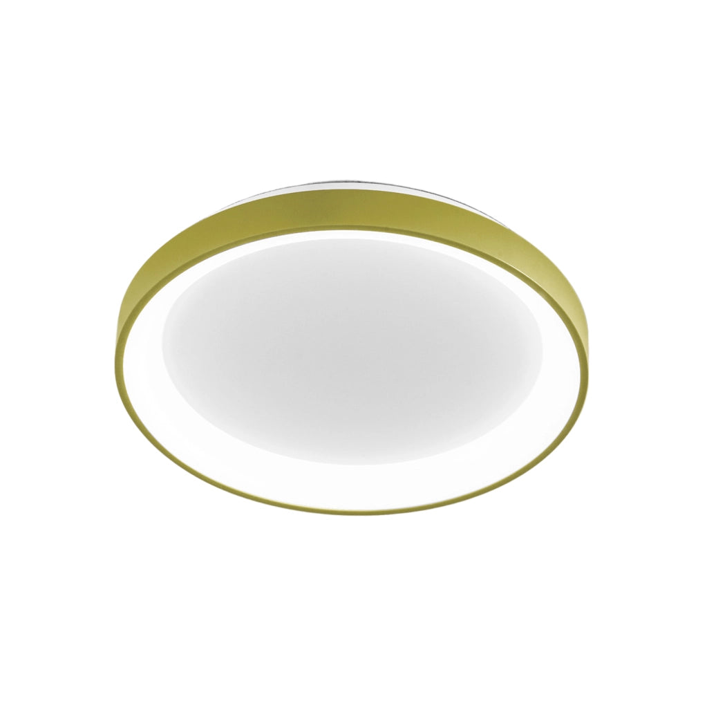 Krizia Lampada a Soffitto LED 50W, Finitura Verde Salvia, Dimmerabile CCT 3000K-4000K, Alluminio con Diffusore in Acrilico Opale - Gealuce