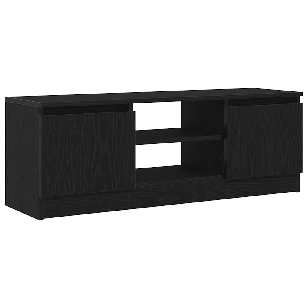 Mobile Porta TV Rovere Nero 102x30x36 cm in Legno Multistrato 862433
