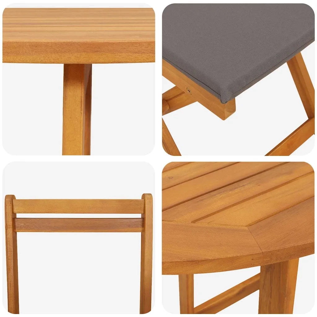 Set bistrot 3 pcs Olio Naturale Legno di Acacia Massello 4105508