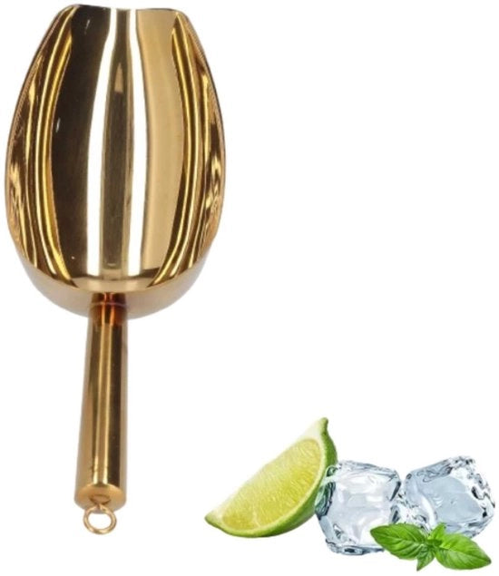 Scoiattolo in acciaio inossidabile - Piccolo Scoiattolo - Scoiattolo d'oro - Bar Scoiattolo - Spazzola per il ghiaccio - Spazzolare il ghiaccio - Ideale per il congelatore - Cucchiaio per il ghiaccio