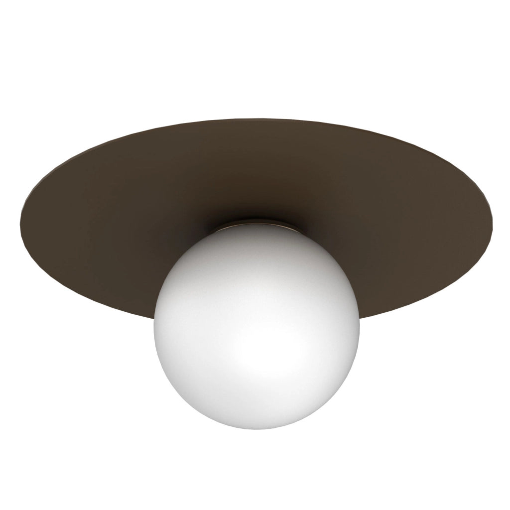 Lampada da soffitto Flat 1xE27 marrone bianco Luminex