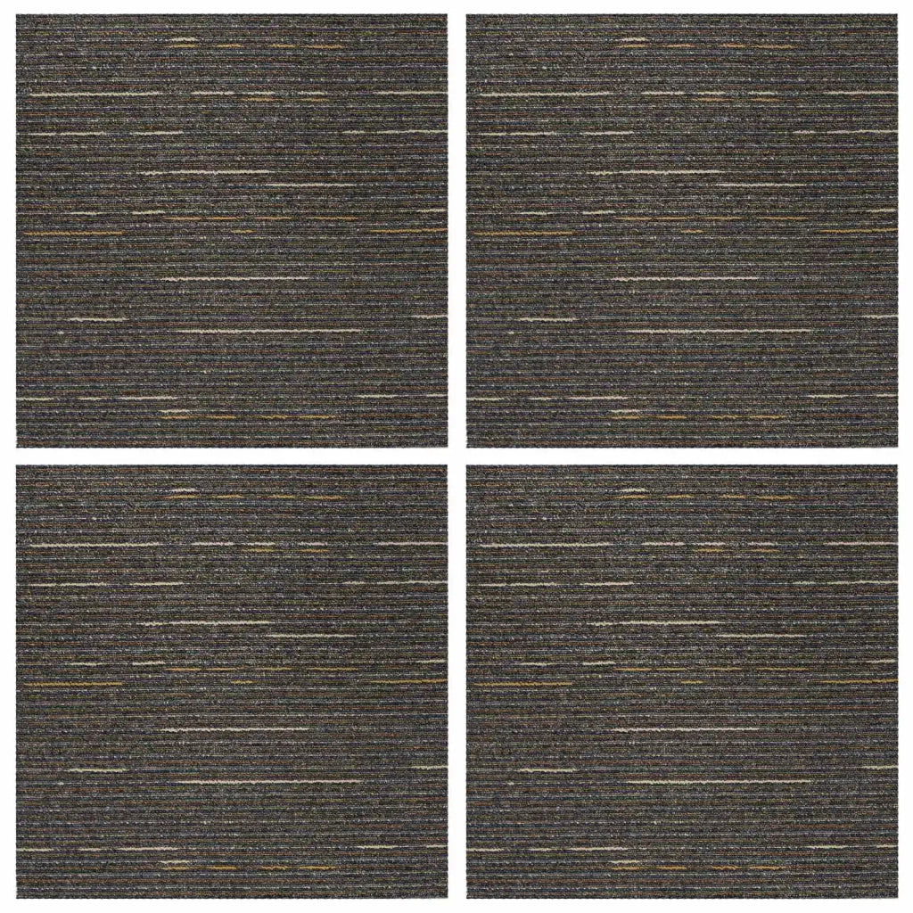 Piastrella per Tappeto Striato Marrone Chiaro 50 x 50 cm 4 pz CFW1699833