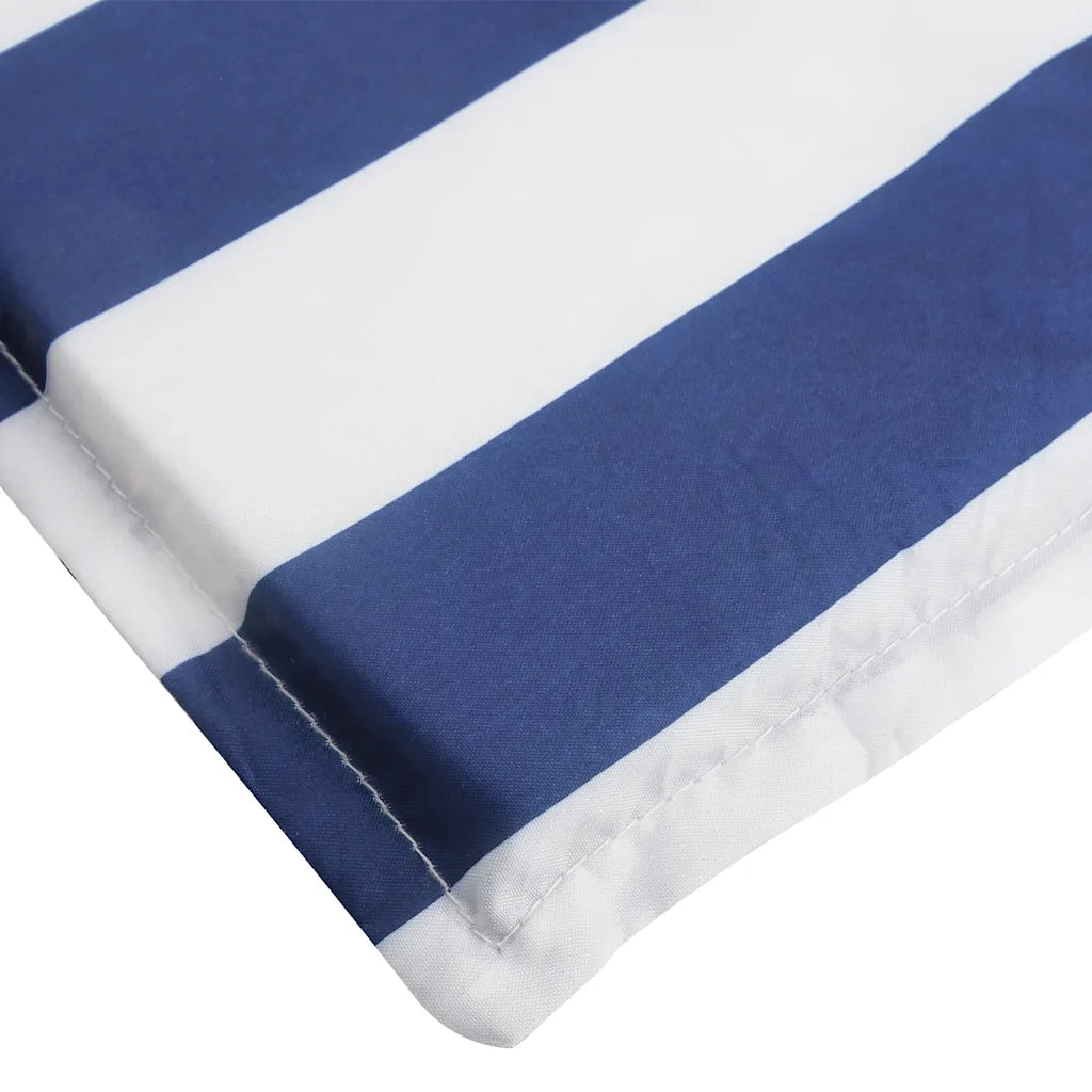 Cuscino per Sedia Sdraio a Strisce Bianche e Blu Tessuto Oxford 361377