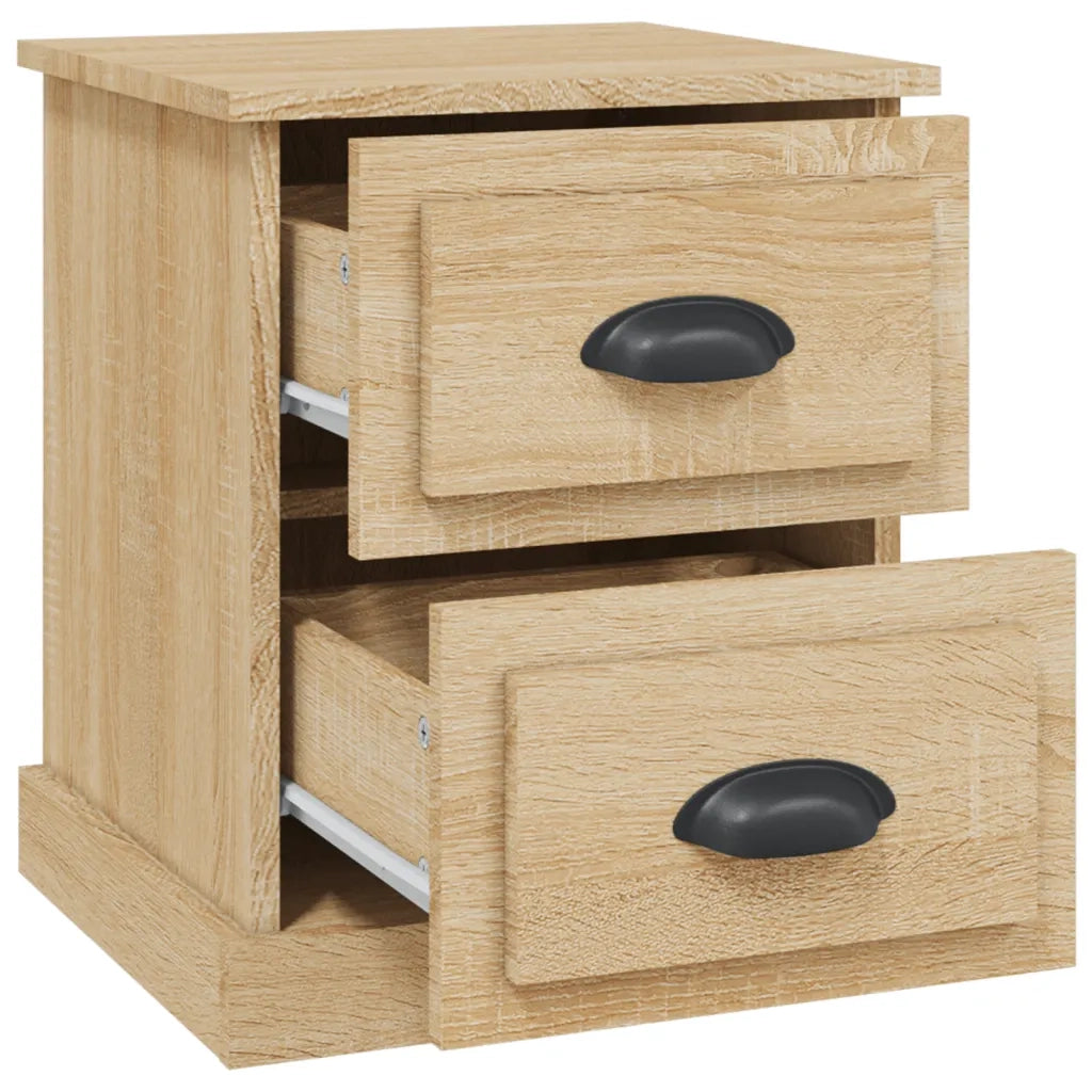 Set di 2 Comodini | Armadio da Notte | Mobiletto da notte Rovere Sonoma 39x39x47,5 cm in Legno Multistrato