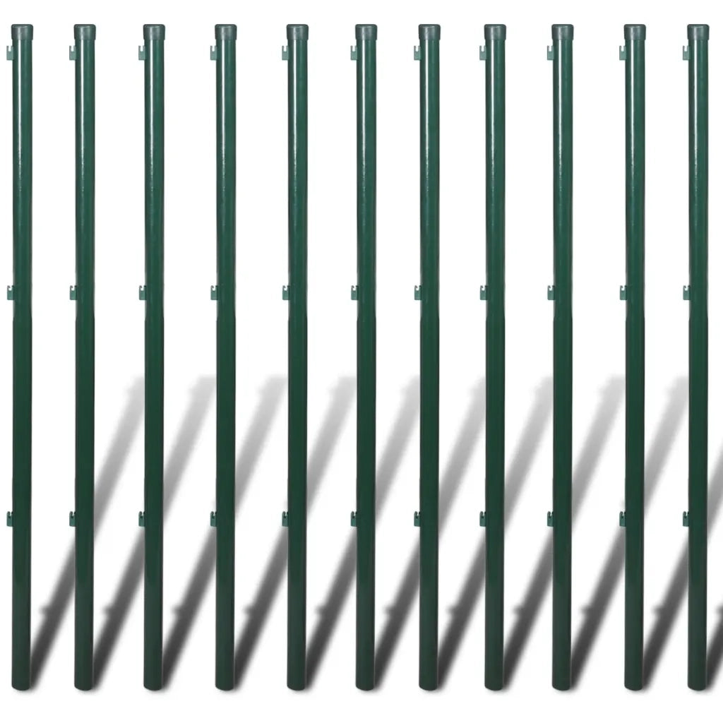 Recinzione a Rete con Pali e Spuntoni in Acciaio 0,8x25 m 140753