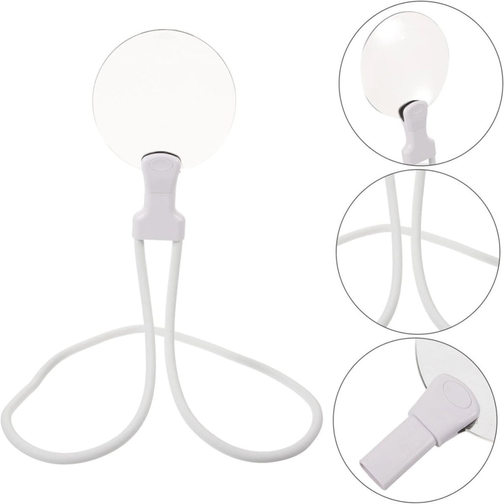 LENTE DI INGRANDIMENTO COLLO MANI LIBERE FLESSIBILE 5X REGOLABILE RICAMO