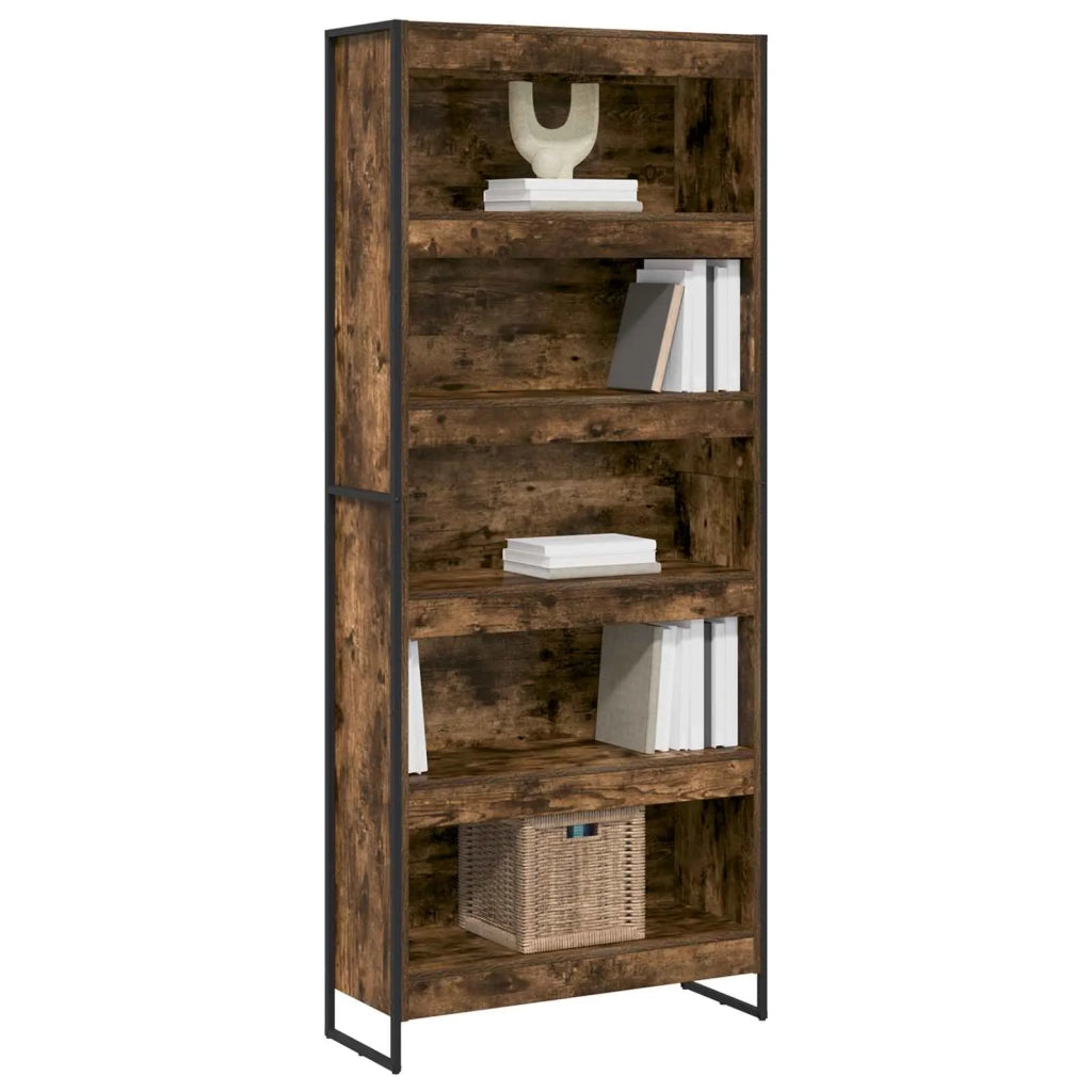 Armadio per Libri 2 pcs Quercia Fumosa 80 x 30 x 189,5 cm 3403012