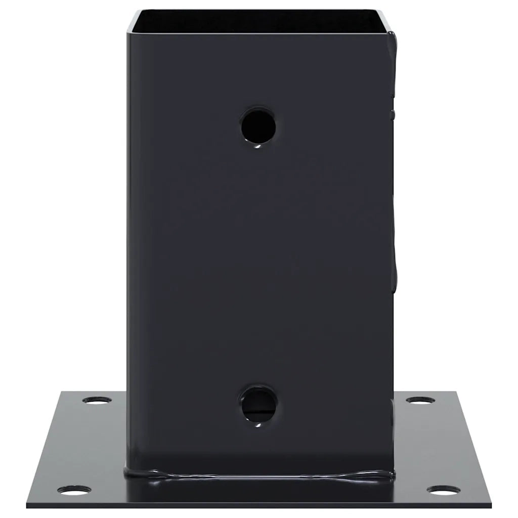 Basi per Pali Quadrati 4 pz 91x91 mm Acciaio Verniciato Polvere