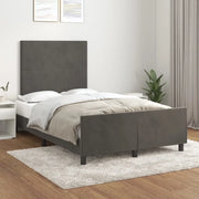 Giroletto senza Materasso Grigio Scuro 120x200 cm Velluto 3125624