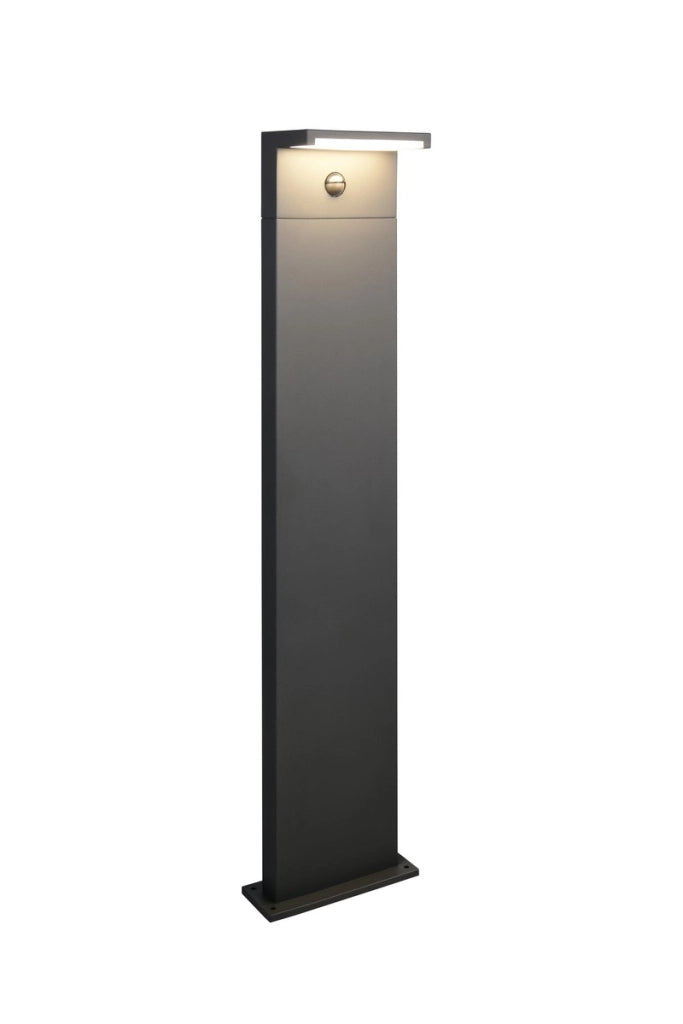 Paletto giardino RAVI LED PIR 13W nero IP54 Trio