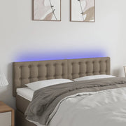 Testiera a LED-Testata con LED Tortora 144x5x78/88 cm in Tessuto 382071