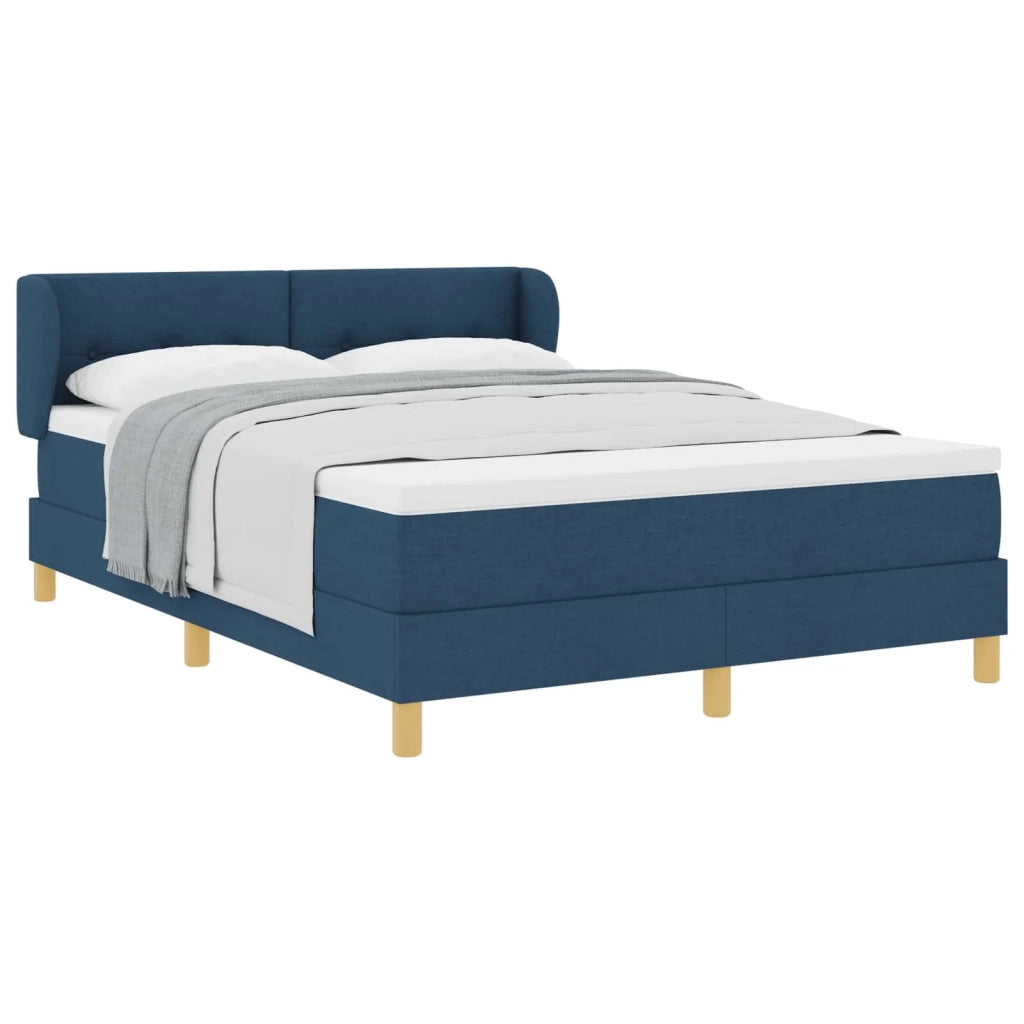 Letto a molle con materasso Blu 140 x 200 cm Tessuto 3340219