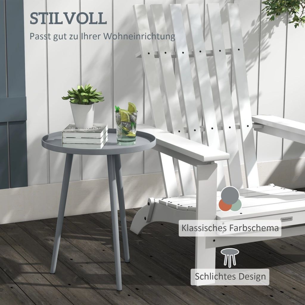 Tavolino da caff¨¨ ¨C zephmum ¨C Grigio, Acciaio, 40x40x50 cm