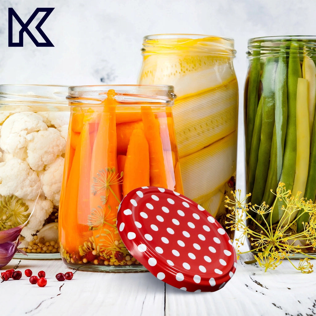 KADAX 50x Jar Caps Fi 82 Tappi per Barattoli Coperchi Conserva