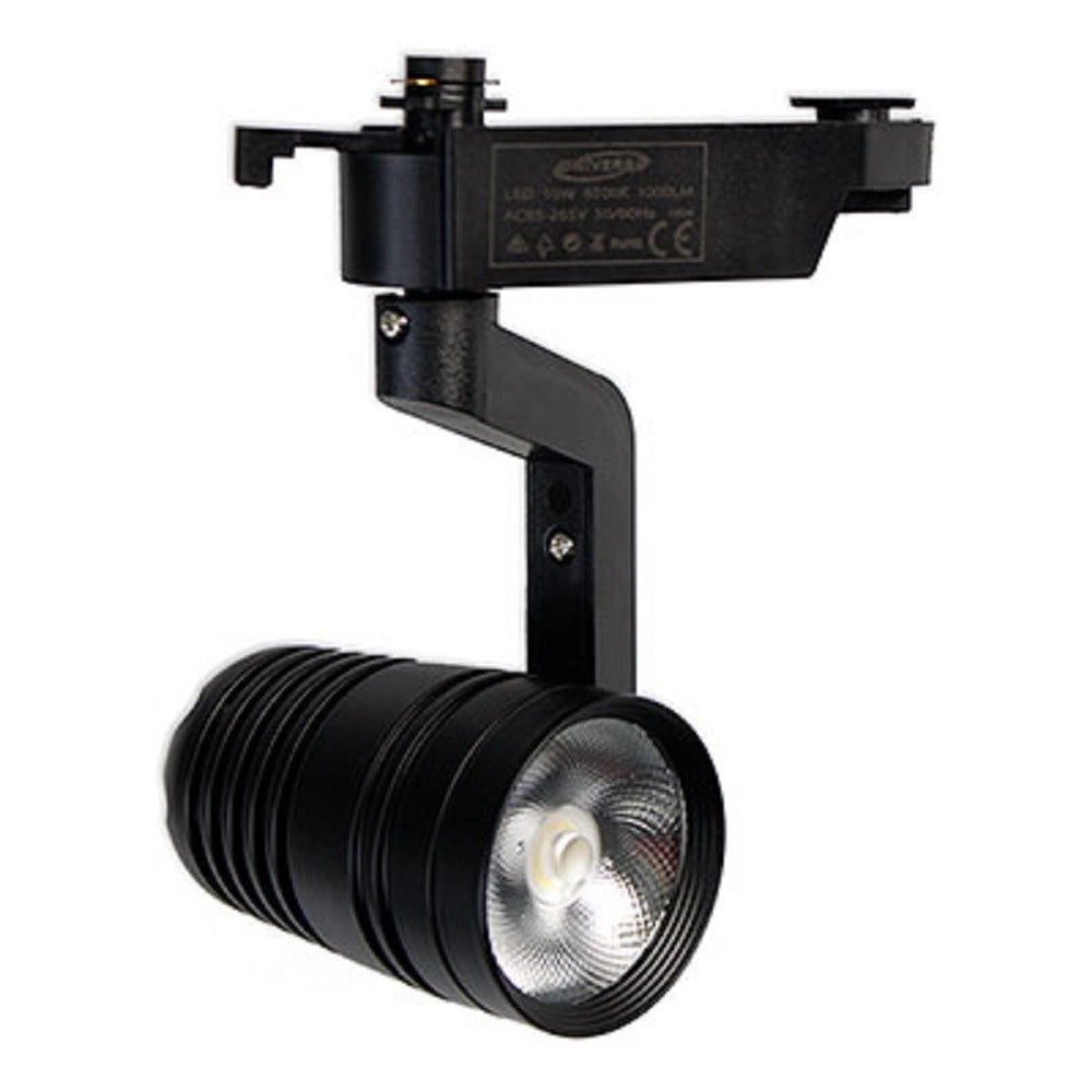 Trade Shop - Faretto Binario Led Cob 10w Nero Staffa Luce Fredda 6500k Naturale 4000k F-10w8h -