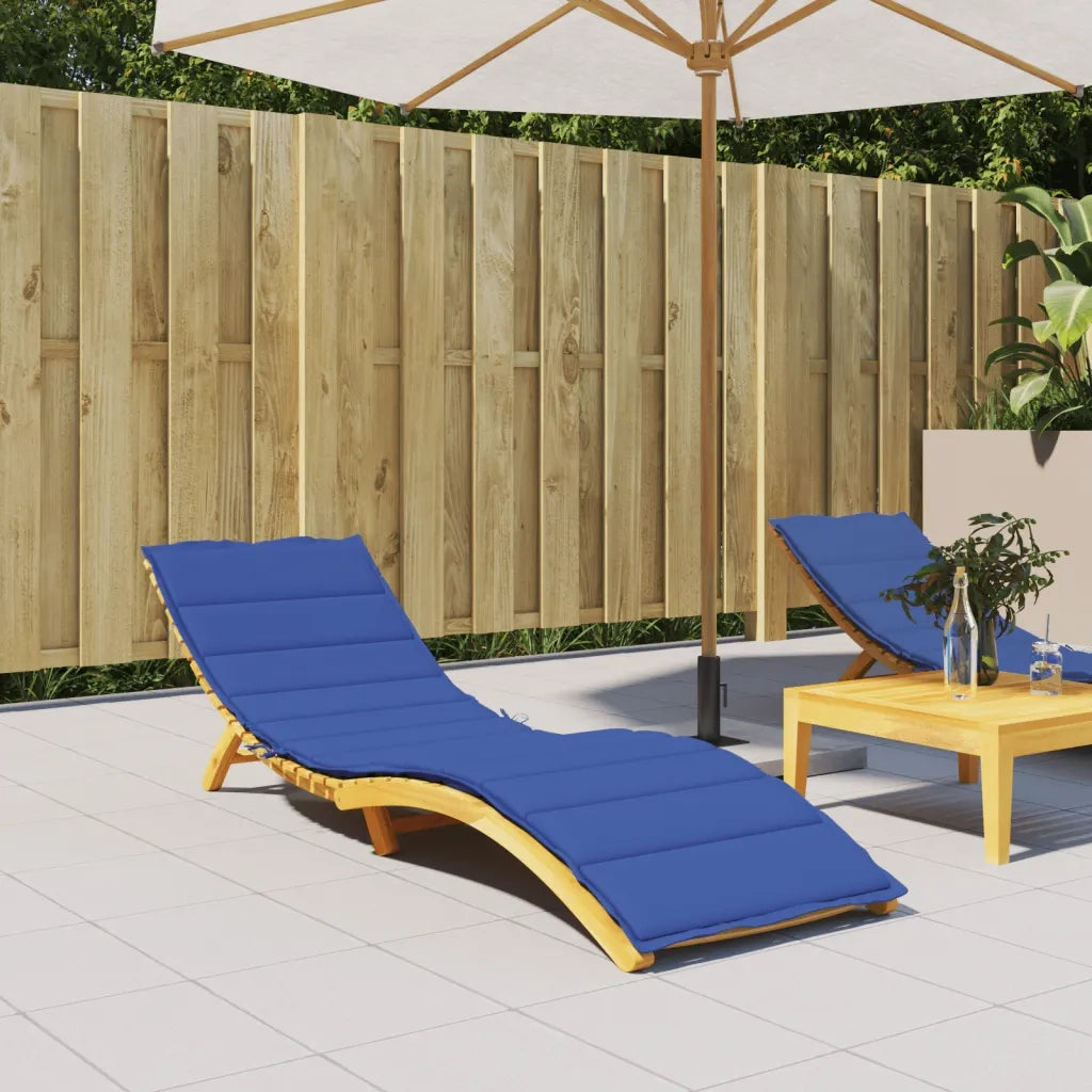 Cuscino per Lettino Blu Reale 200x60x3 cm in Tessuto Oxford 314213