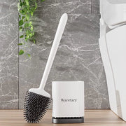Set di spazzola per il water e supporto, spazzola per il water morbida e flessibile con manico lungo, installazione a parete e stante, spazzola per il water rapida asciugatura per la stanza da bagno