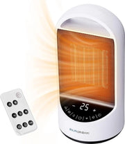 Calefazione elettrica 1500W - Con telecomando - Display LED - 3 modalità di riscaldamento - Timer 24 ore - Protezione multipla - Adatto per camera da letto, soggiorno e ufficio