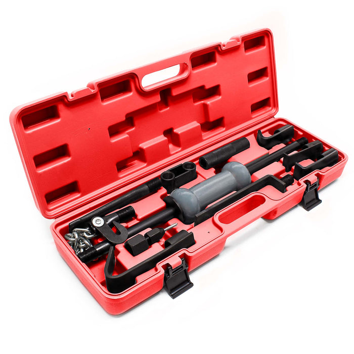 Set universale 11 pezzi per riparazione carrozzeria con martello scorrevole per ammaccature