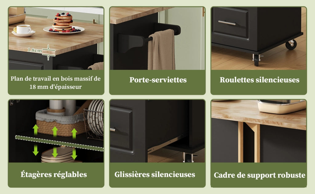 Tavolo da Cucina Pieghevole con Cassetti e Ripiano ¨C MINIMAL ¨C Rovere, 137x43x92 cm