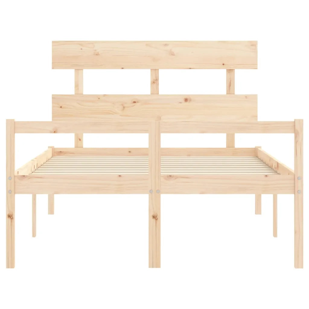 Letto per Anziani con Testiera 120x200 cm in Legno Massello 3195346