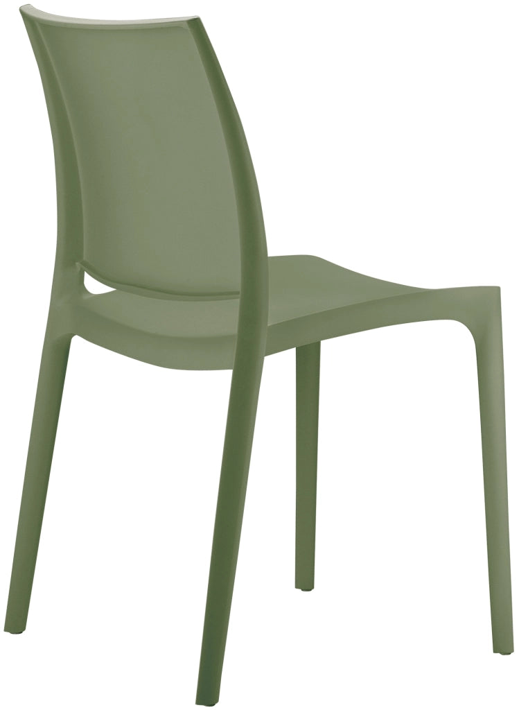 Sedia outdoor Maya impilabile oliva