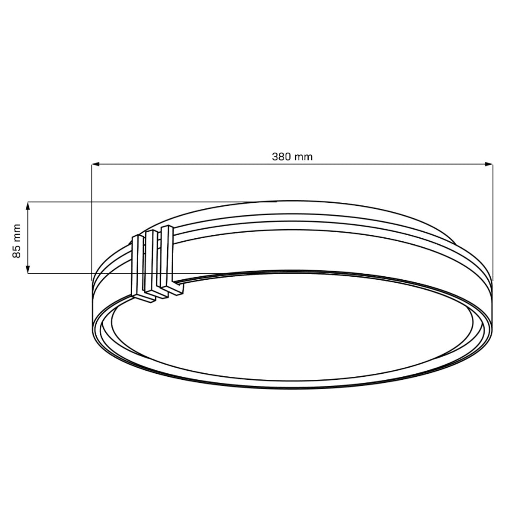 Plafoniera LED Polux Arletta 48W 38cm IP44 telecomando