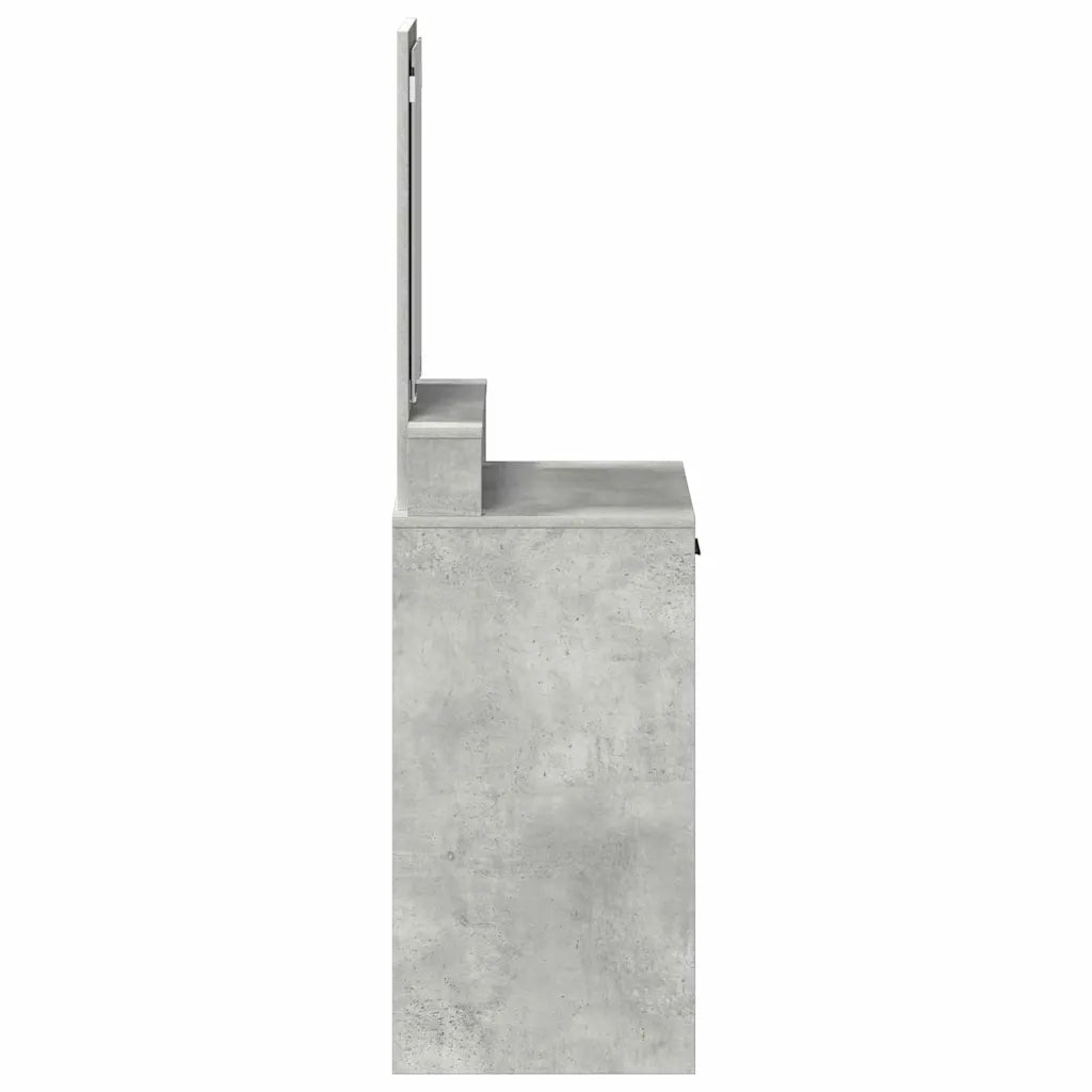 Tavolo da Trucco con cassetto Grigio cemento 50 x 41 x 140 cm 865130