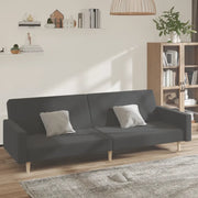 Divano Letto a 2 Posti Grigio Scuro in Tessuto 375728