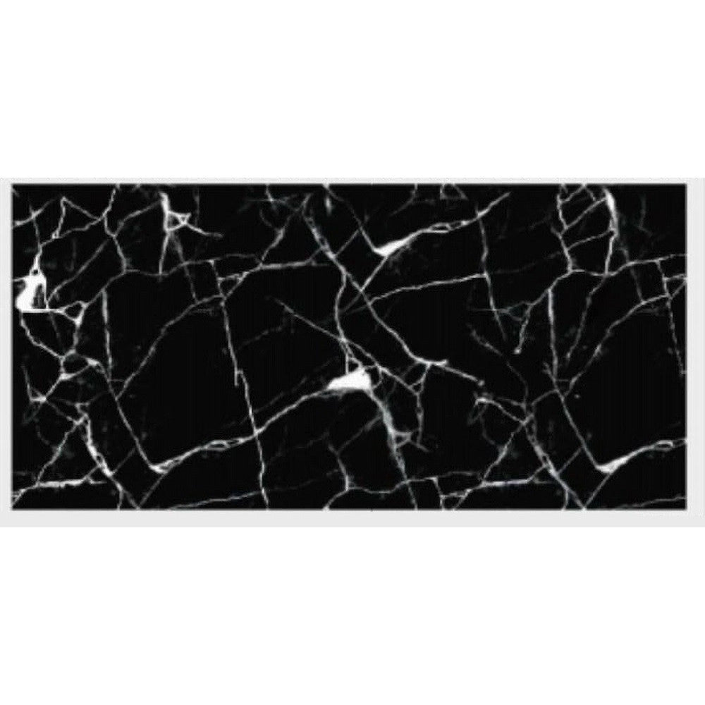 Trade Shop - Pannello Adesivo Effetto Marmo Nero Marmorizzato Pareti Paraschizzi 300x60cm Stanza -