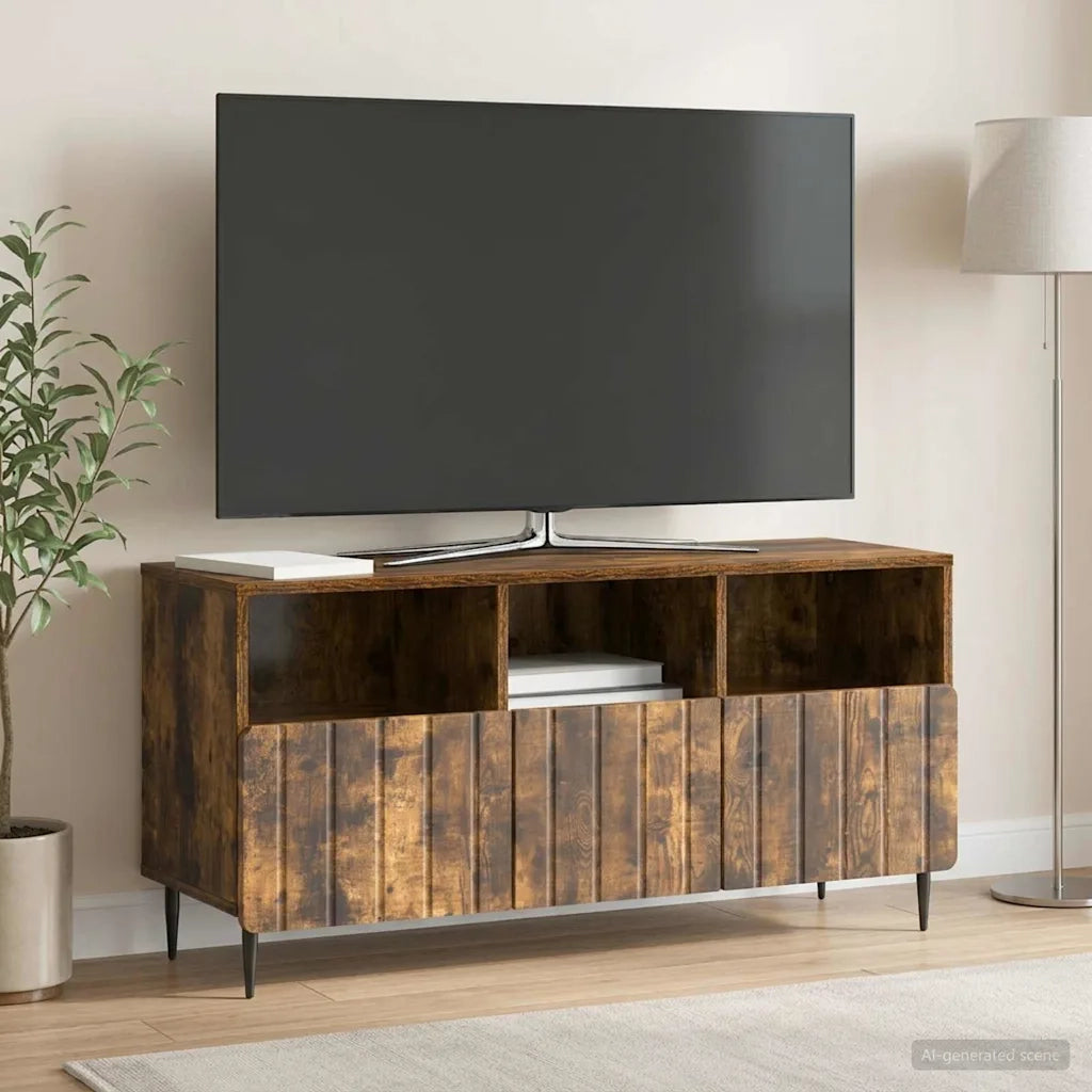 Mobile TV Rovere Fumo 102 x 34,5 x 50 cm Legno ingegnerizzato 894450