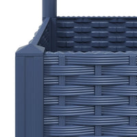 Fioriera da giardino con traliccio blu grigio 40x40x121,5 cm PP 318248