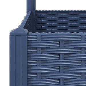Fioriera da giardino con traliccio blu grigio 40x40x121,5 cm PP 318248