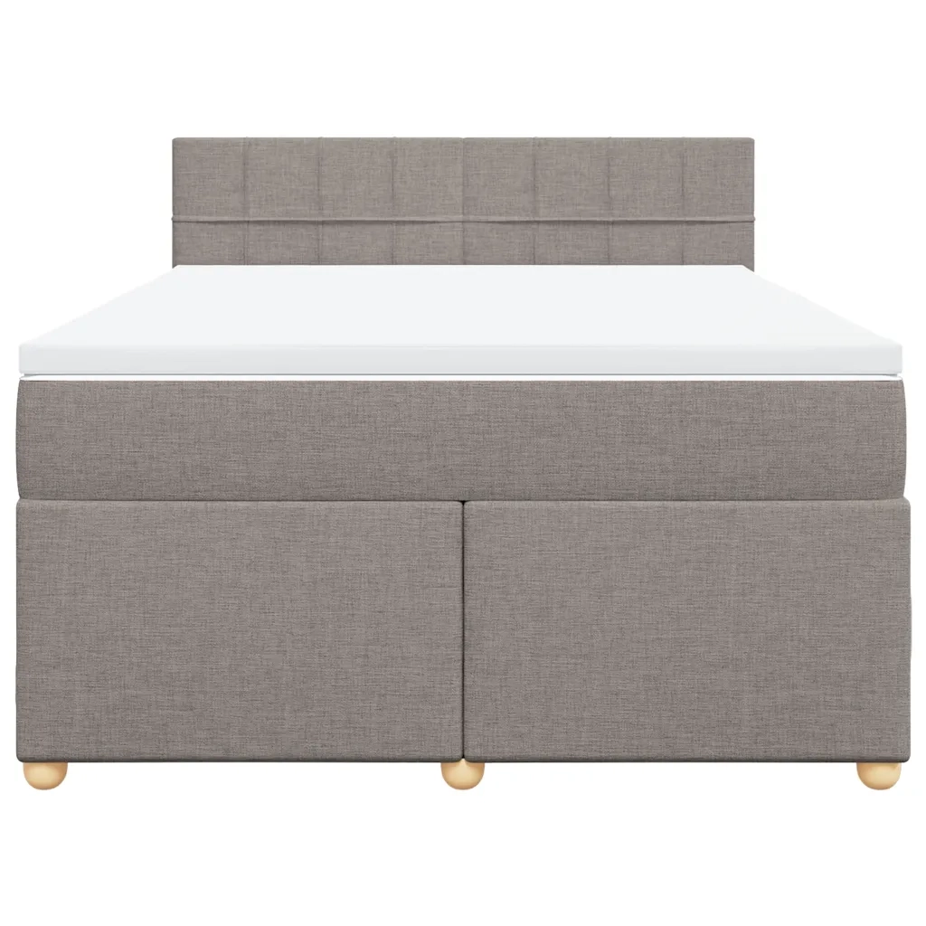Giroletto a Molle con Materasso Tortora 140x190 cm in Tessuto 3286679