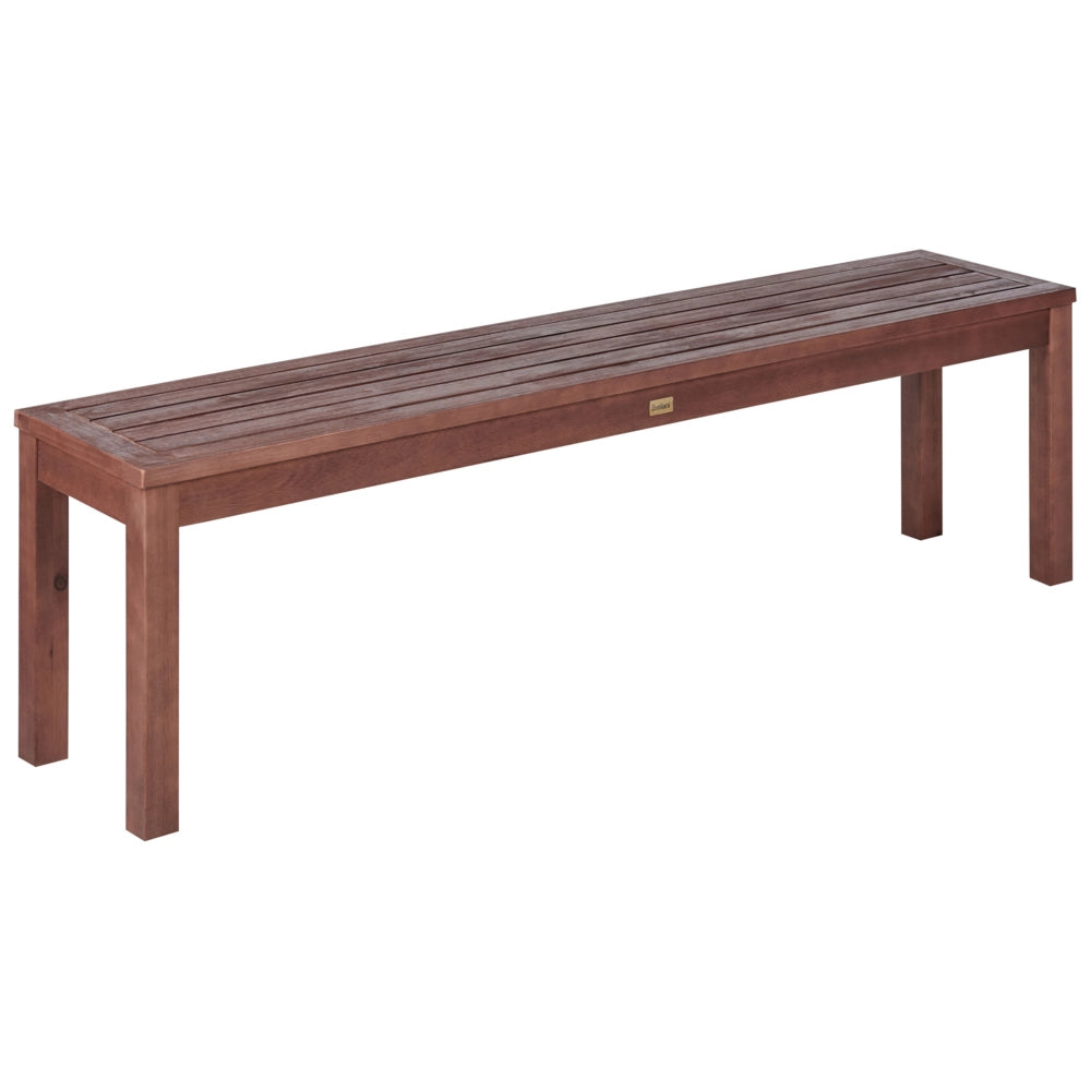 Set da Pranzo da Giardino a 6 Posti con Tavolo e 2 Panche in Legno di Eucalipto Naturale